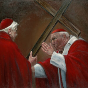 Pope John Passing the Cross to Benedict