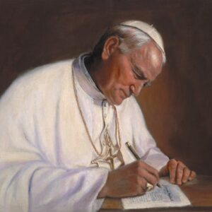 Pope John Paul II Writing a Letter